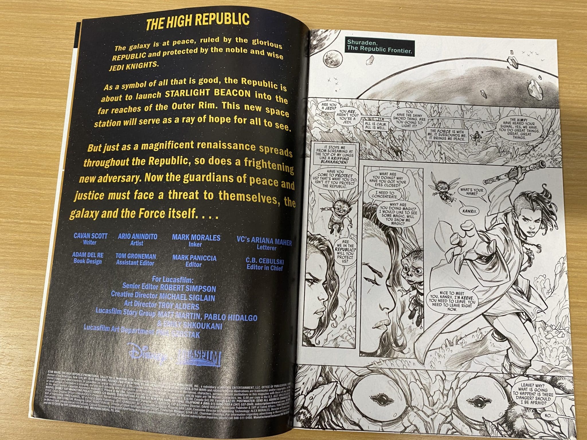 Star Wars High Republic Promotional Galley Comics
